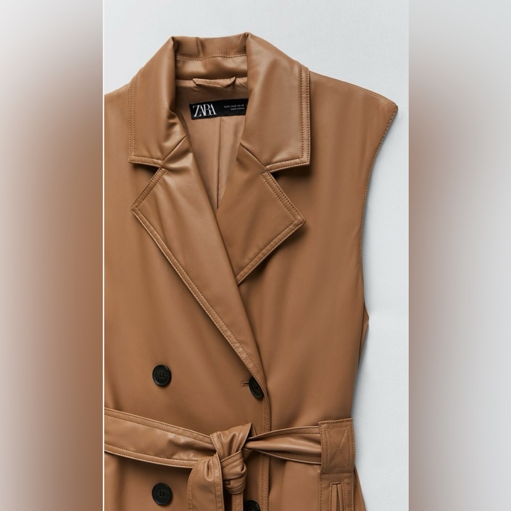 Zara Women Faux Leather Waistcoat
Camel 8073/270 - Picture 4 of 5